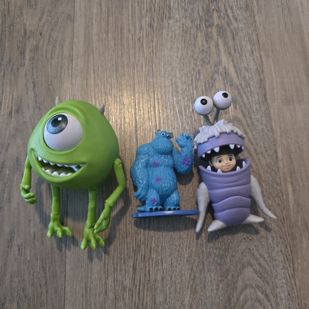 Disney Pixar Monsters Inc Mike Wazowski 4” Jointed Action Figures toy bundle